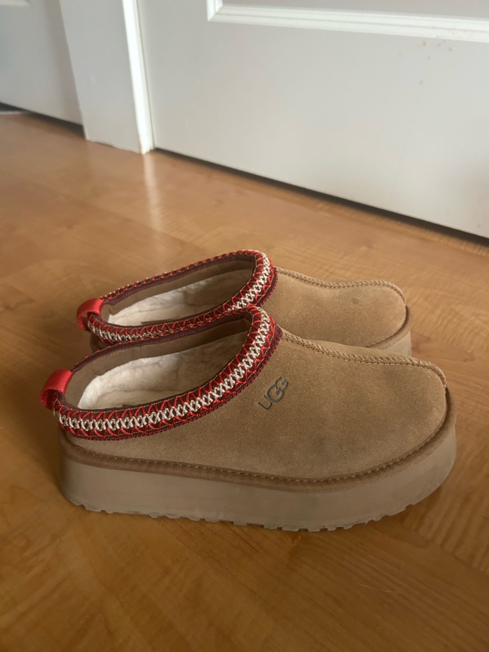 Ugg Tazz ll Lightweight Platform Slip Ons Chestnut Brown Size 7 - Picture 4 of 8